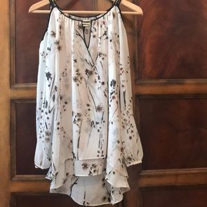 WHBM Cold shoulder blouse.
